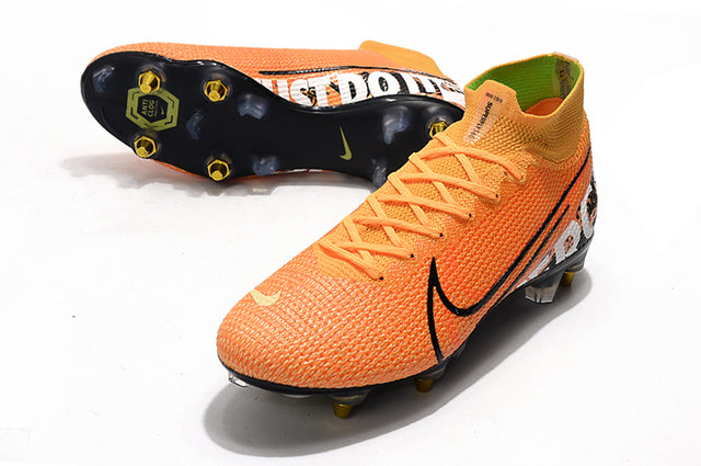 Chuteira Campo Nike Mercurial Superfly 7 Elite SG-PRO Anti Clog Orange - Cano Alto