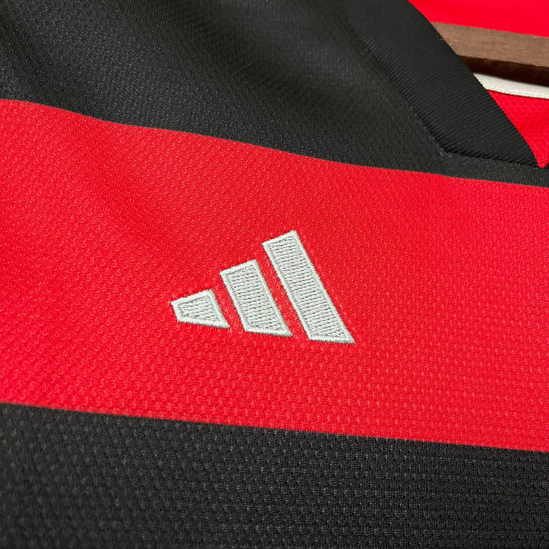 Camisa Flamengo Feminina I 24/25 - Adidas - Vermelho e Preto