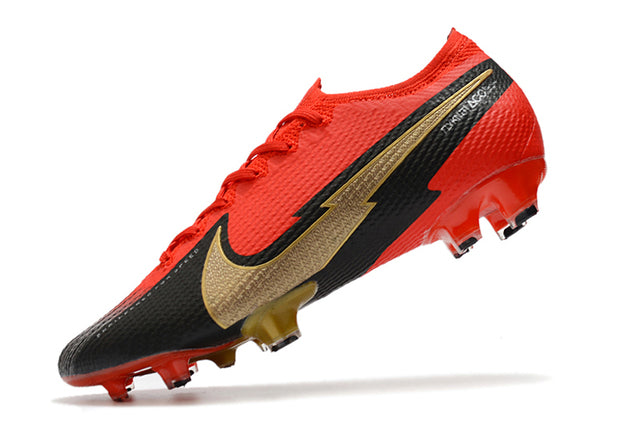 Chuteira Campo Nike Mercurial Vapor 13 Elite FG Red/Black/Gold - Low