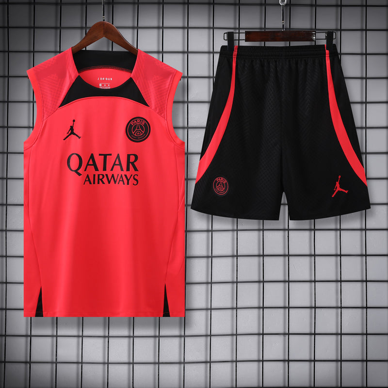 Kit Treino PSG 23/24 Nike - Laranja com preto