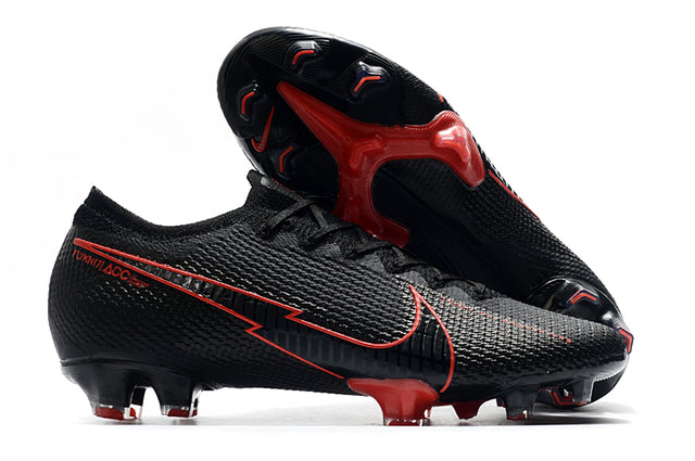 Chuteira Campo Nike Mercurial Vapor 13 Elite FG Black and Red - Low