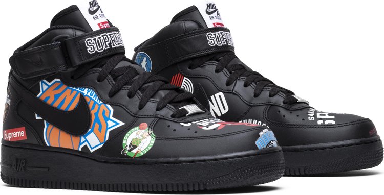 Supreme x NBA x Air Force 1 Mid 07 'Black'