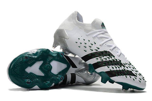 Chuteira Campo Adidas Predator Freak .1 White and Green - Low