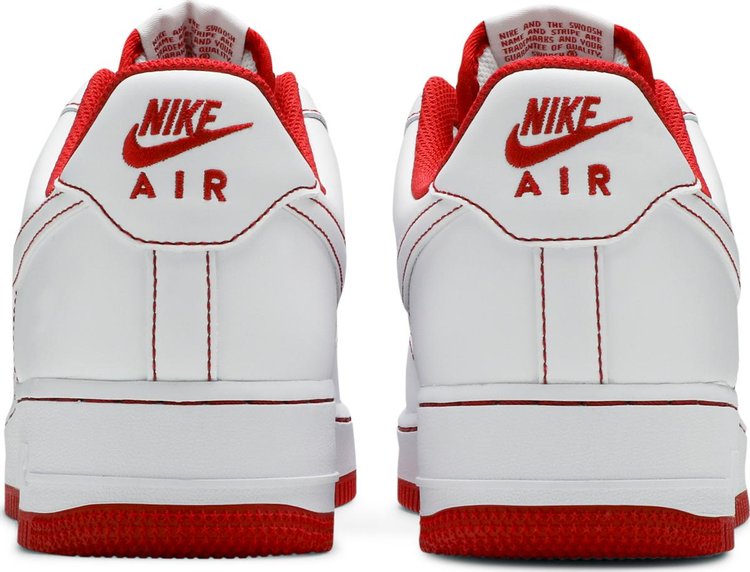 Nike Air Force 1 '07 'Contrast Stitch - White University Red'