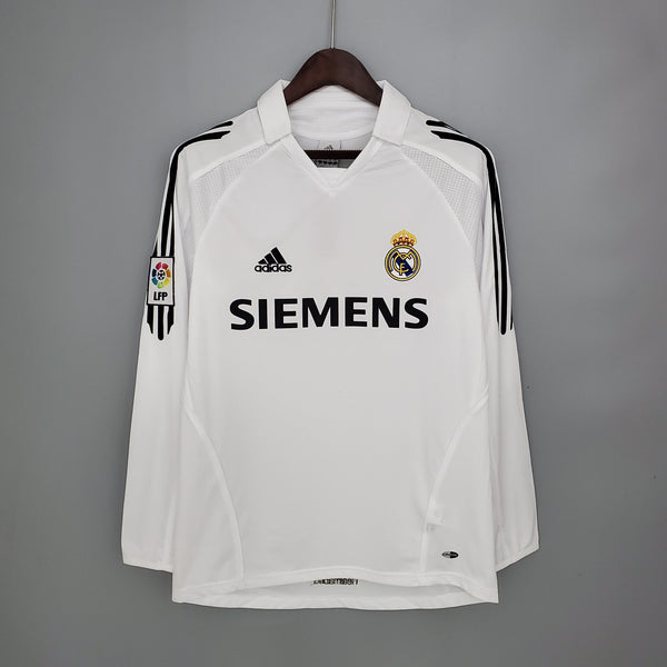 Camisa Real Madrid Titular 05/06 - Versão Retro Manga Comprida