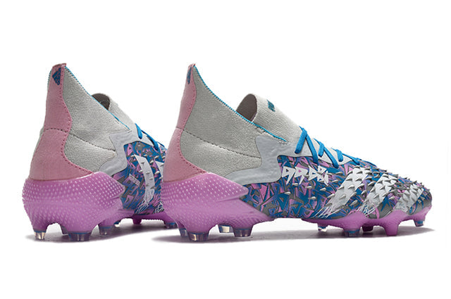 Chuteira Campo Adidas Predator Freak .1 FG Gray/Blue/Pink - Cano Alto