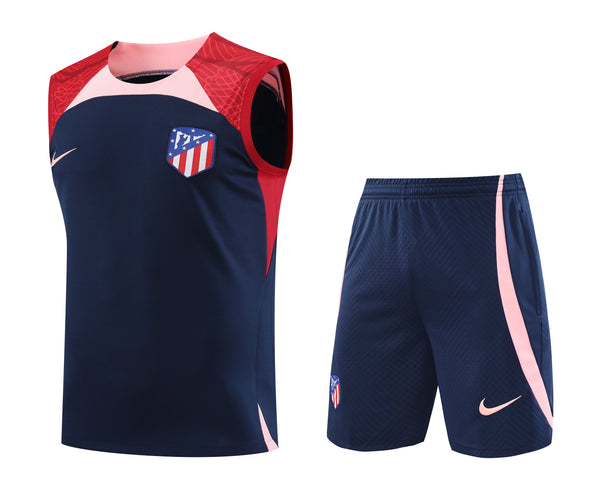 Kit Treino Atlético de Madrid 23/24 Nike - Vermelho com Azul