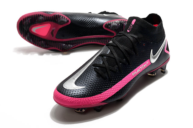 Chuteira Campo Nike Phantom GT Elite Dynamic Fit FG Black/Pink - Cano Alto