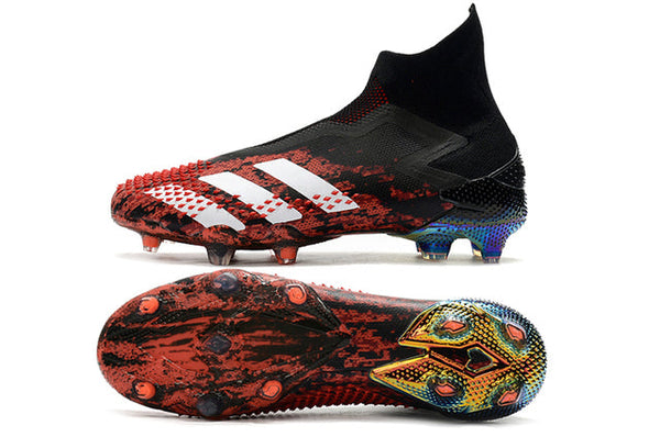 Chuteira Campo Adidas Predator Mutator + FG Black/Red - Cano Alto