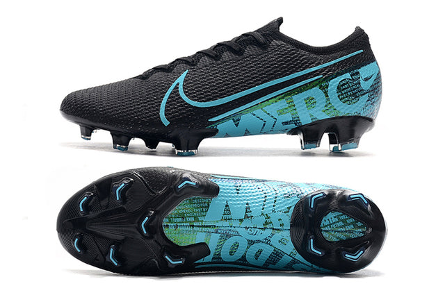 Chuteira Campo Nike Mercurial Vapor 13 Elite FG Azul e Preto - Low