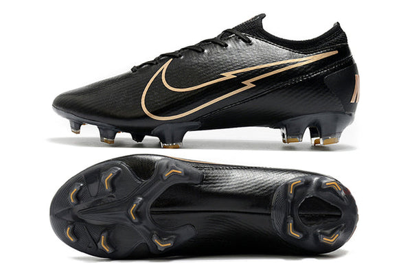 Chuteira Campo Nike Mercurial Vapor 13 Elite FG Black/Gold - Low