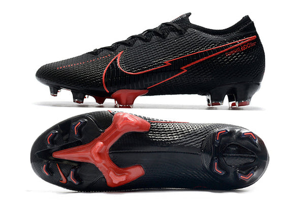 Chuteira Campo Nike Mercurial Vapor 13 Elite FG Black and Red - Low