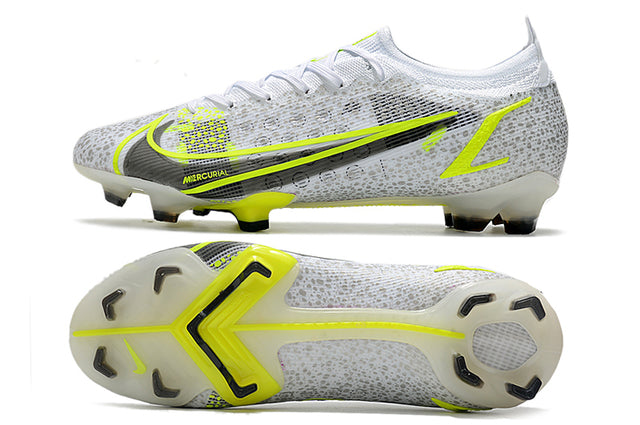 Chuteira Campo Nike Mercurial Vapor 14 Elite FG Cinza e Verde - Low