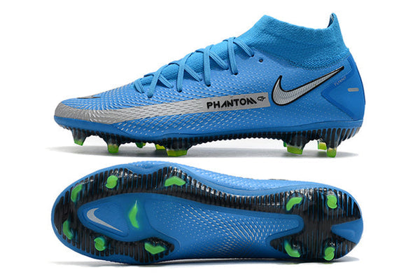 Chuteira Campo Nike Phantom GT Elite Dynamic Fit FG Blue - Cano Alto