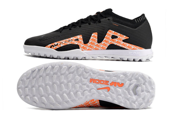 Chuteira Society Nike Air Zoom TF Preto/Laranja - Low