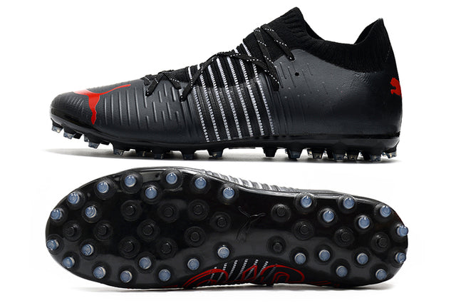 Chuteira Society Puma Future Z FG Black/Red - Low