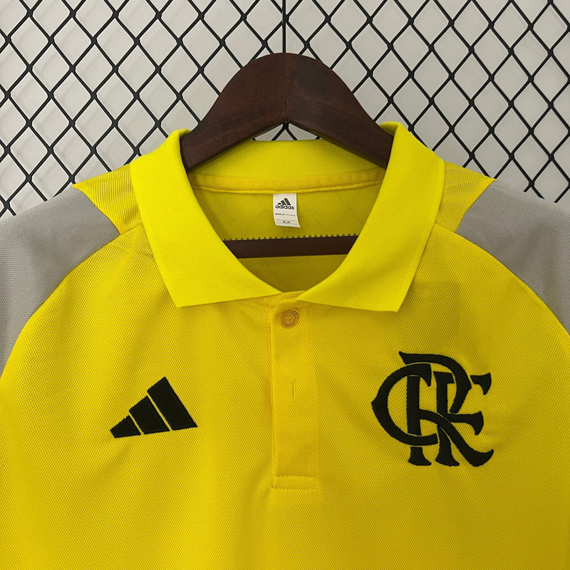 Camisa Flamengo Treino Polo 24/25 - Adidas - Amarela