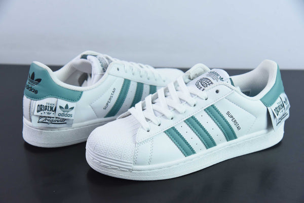 Tênis Adidas SuperStar Detalhes - Branco e Verde