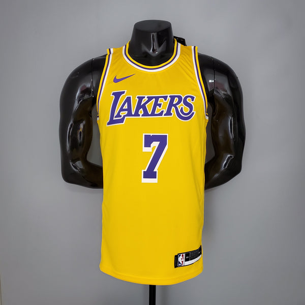 Camisa NBA Lakers #7 Anthony Crew Neck Yellow - 23/24