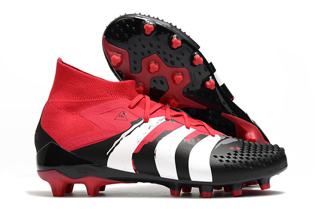 Chuteira Campo Adidas Predator Mutator .1 FG Black/Red/White - Cano Alto