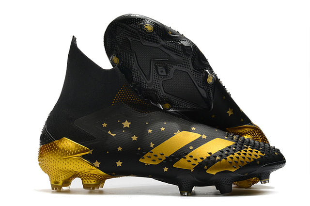 Chuteira Campo Adidas Predator Mutator + FG Black/Gold - Cano Alto