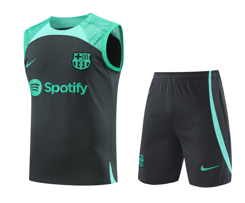 Kit Treino Barcelona 23/24 Adidas - Azul