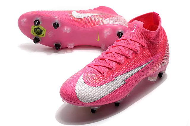 Chuteira Campo Nike Mercurial Superfly 7 Elite SG-PRO Anti Clog Rosa - Cano Alto