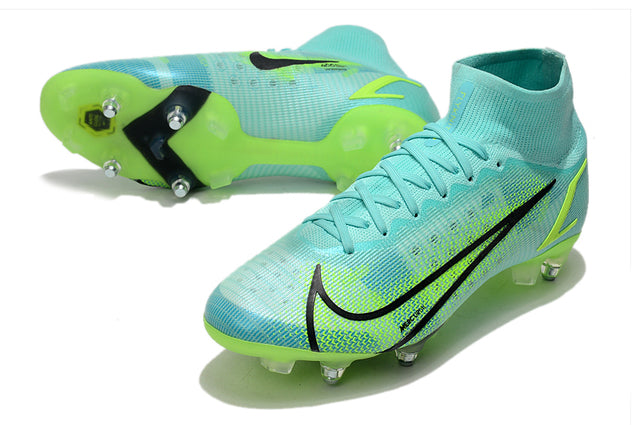 Chuteira Campo Nike Mercurial Superfly VIII Elite SG PRO Anti Clog Verde - Cano Alto