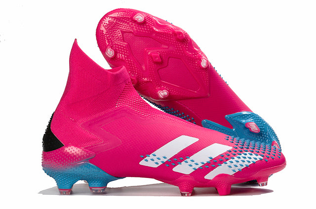 Chuteira Campo Adidas Predator Mutator + FG Black/Pink/Blue - Cano Alto