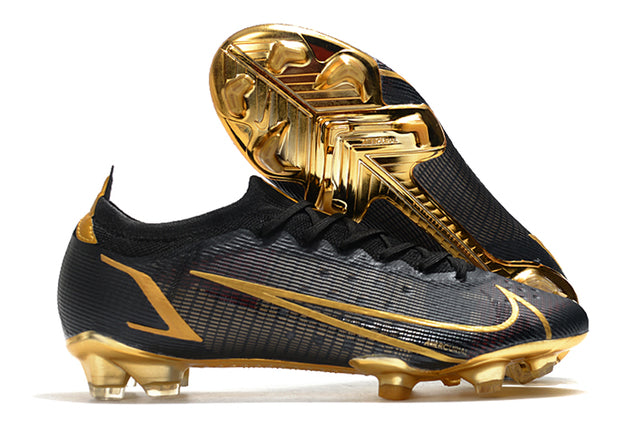 Chuteira Campo Nike Mercurial Vapor 14 Elite FG Black/Gold - Low